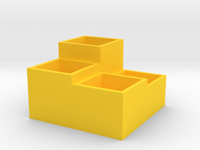 Storage Box in Yellow Processed Versatile Plastic