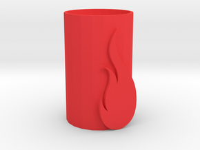 Flame cup in Red Processed Versatile Plastic