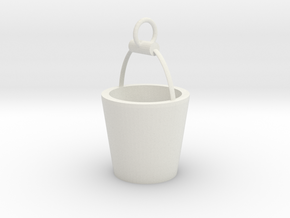 Tears bucket pendant in White Natural Versatile Plastic
