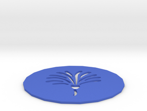 Flower Coaster in Blue Processed Versatile Plastic