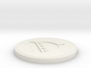 UFO Coaster in White Natural Versatile Plastic: Medium