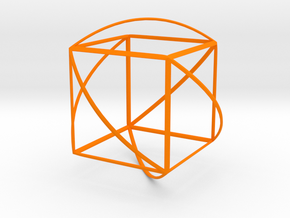 Walsh Cube in Orange Processed Versatile Plastic