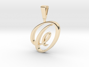 INITIAL PENDANT O in 14k Gold Plated Brass