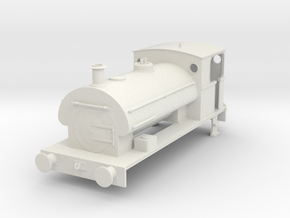 OO Scale Peckett W6 Steam Locomotive in White Natural Versatile Plastic