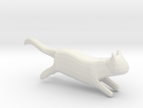 lowpolygon kitten in White Natural Versatile Plastic: Medium