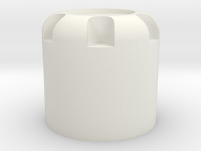 Scale 1/10 M4 nut cap in White Natural Versatile Plastic