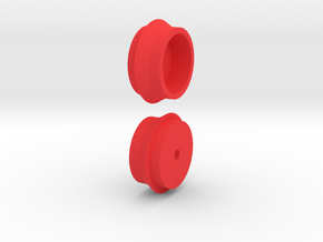 Steam Combine Rear Wheels in Red Processed Versatile Plastic