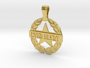 Cyka Blyat GOPNIK MACTEP Pendant in Polished Brass