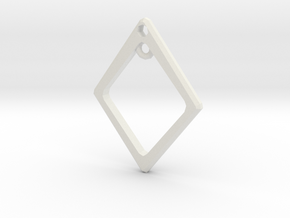 Diamond Charm Frame in White Natural Versatile Plastic