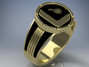Supergirl Legion Flight Ring, size 11, 20.6mm Repl in Polished Brass