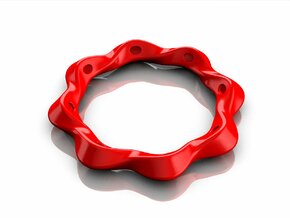 Twist bracelet 75 in Red Processed Versatile Plastic