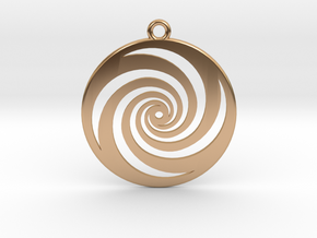 Golden Phi Spiral in Polished Bronze