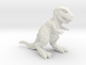 Retrosaur - Allosaurus, Plastic & Metal in White Natural Versatile Plastic: Medium