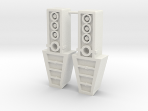 TF WFC Siege - Shockwave Feet Extensions in White Natural Versatile Plastic