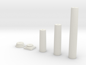 Doric Column in White Natural Versatile Plastic