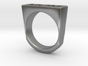 Signet Ring in Natural Silver