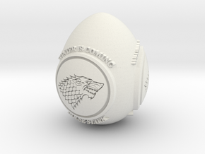 GOT House Stark Easter Egg in White Natural Versatile Plastic