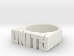 18.9mm Replica Rick James 'Unity' Ring in White Natural Versatile Plastic