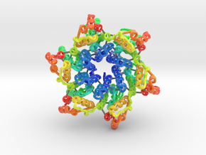 Hexamer of HIV Capsid in Glossy Full Color Sandstone