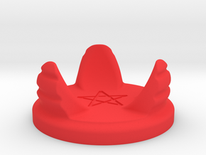 Hourglass base (demonic version) in Red Processed Versatile Plastic