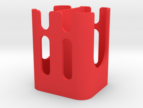 WCU4/ Preston Dual Hand Unit Battery Holder V1 in Red Processed Versatile Plastic