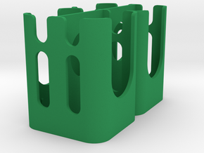 WCU4/ Preston Quad Hand Unit Battery Holder V1 in Green Processed Versatile Plastic