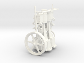 Two Cylinder Vertical Engine 1/22 in White Processed Versatile Plastic