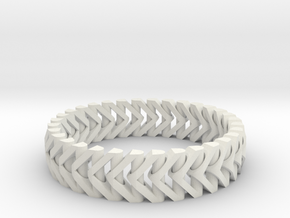 PiP Bracelet Version 3 (Articulating) in White Natural Versatile Plastic