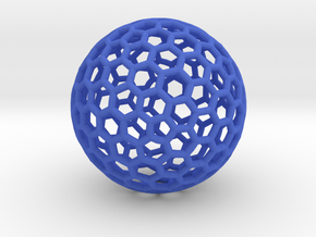 Bucky Sphere in Blue Processed Versatile Plastic