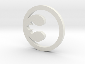 Rebel Symbol Blade Plug Insert in White Natural Versatile Plastic