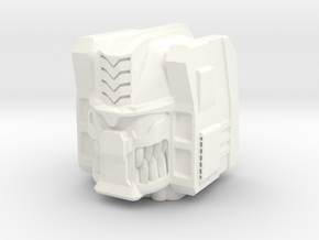 Dinobot Combiner Head in White Processed Versatile Plastic