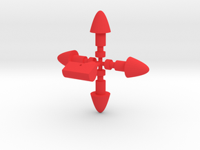 Mecha Acroyear Missiles in Red Processed Versatile Plastic