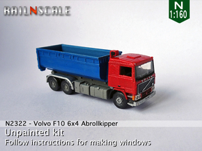 Volvo F10 6x4 Abrollkipper mit Abrollcontainer N in Tan Fine Detail Plastic