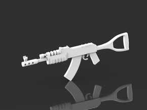 Rust Assault Rifle in White Natural Versatile Plastic