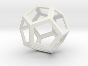 Leonardo da Vinci Dodecahedron in White Natural Versatile Plastic