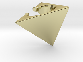 Tetrahedron Ear Cuff in 18k Gold Plated Brass
