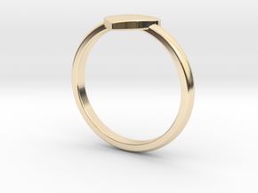 Simple heart ring  in 14k Gold Plated Brass