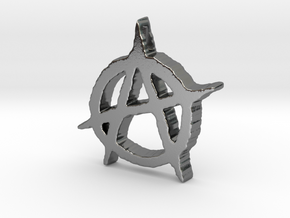 'A' For Anarchy in Polished Silver