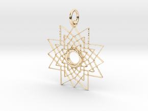 Superstar Pendant - Keychain in 14k Gold Plated Brass