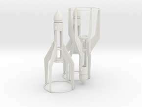 rocket MKII tripple Pack fixed final Design UNTE in White Natural Versatile Plastic
