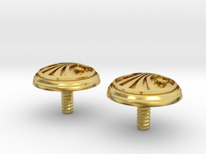 UACM Chinstrap Buttons 1 Set in Polished Brass