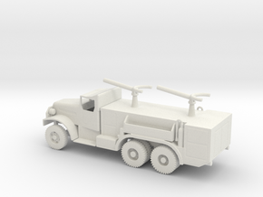 1/87 Scale White Airfield Fire Truck in White Natural Versatile Plastic