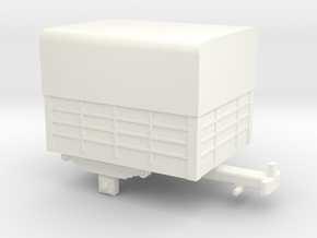 Single-axle H0e / 009 trailer in White Processed Versatile Plastic