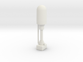 USS Flagg  Mast Array - NV Base and Cap in White Natural Versatile Plastic