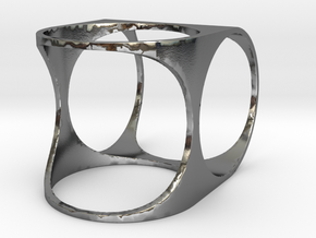 Offset Ring in Polished Silver: 7 / 54