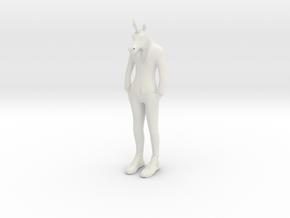 Unicorn Man in White Natural Versatile Plastic