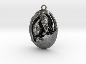 Hatching Dragon in Antique Silver