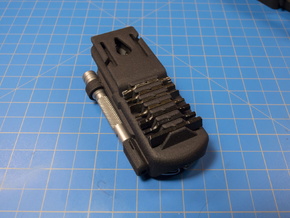 Holster, with Bit Grips, for FREE P2 in Black Natural Versatile Plastic: 1:100