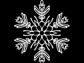 Kellor snowflake ornament in White Natural Versatile Plastic