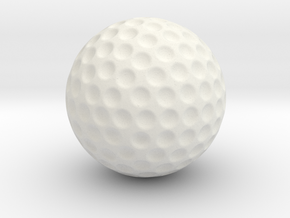 Golf Ball  in White Natural Versatile Plastic